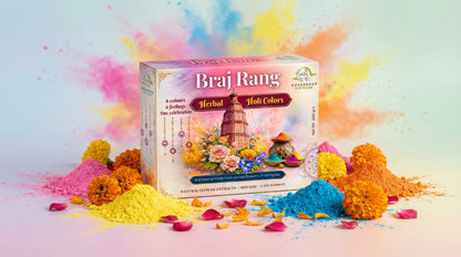 Braj Rang – Herbal Holi Gift Box (6 Colours)