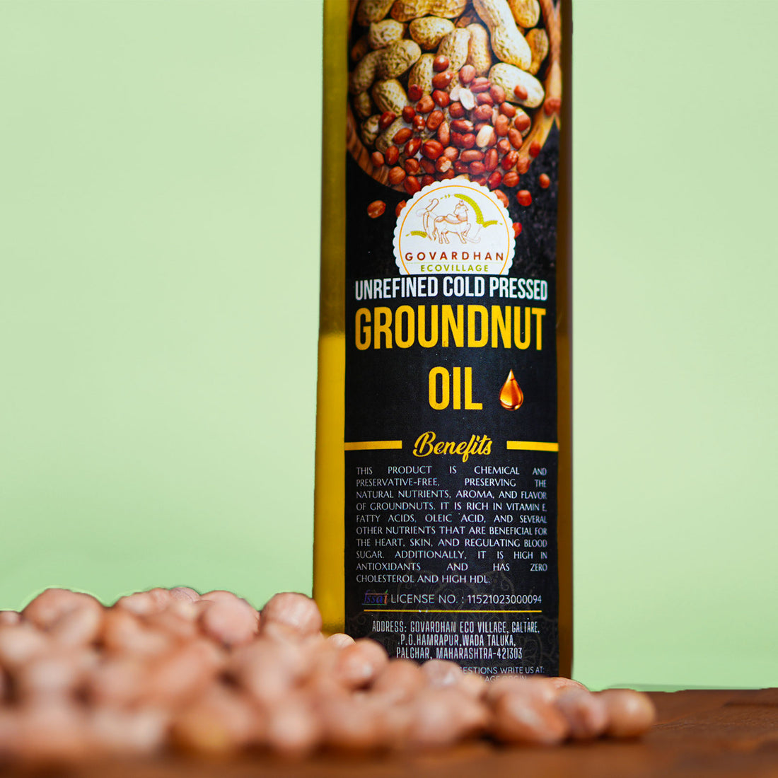 Groundnut Oil - Cold-Pressed (1 Litre)